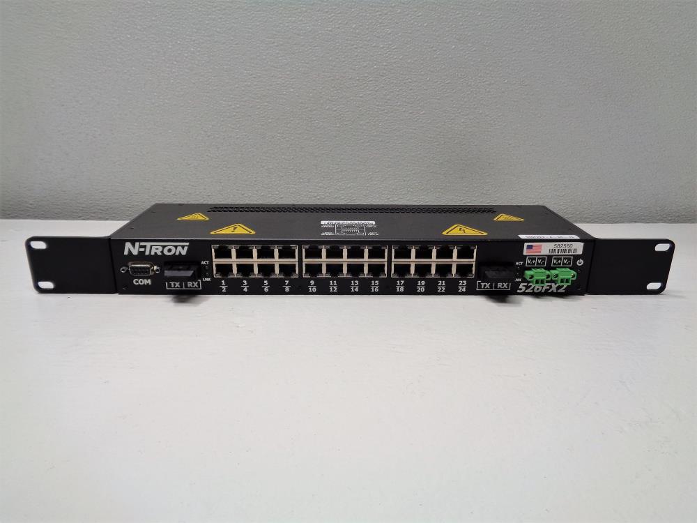 N-Tron 24-Port Rack Mount Ethernet Switch 526FXE2-A-SC-15